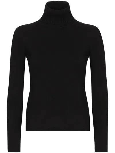 Dolce & Gabbana Cashmere Turtle-neck Sweater In Black