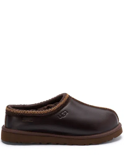 Ugg Tasman Cocoa-coloured Eather Slip-ons In Brown