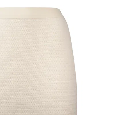 Fabiana Filippi White Virgin Wool Knit Skirt In White