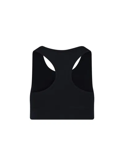 Balenciaga Sporty Reflective Logo Top Tops Black In Black
