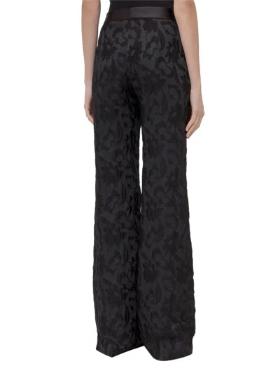 Alexis Printed Casual Trousers In Black