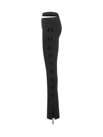 Andreädamo Andreādamo Black Ribbed Trousers In Black