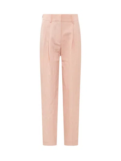 Blazé Milano Blazé Pleated Cropped Pants In Pink