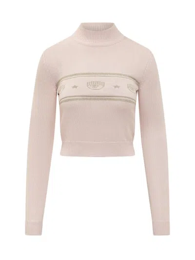 Chiara Ferragni Eye Sweater In Pink