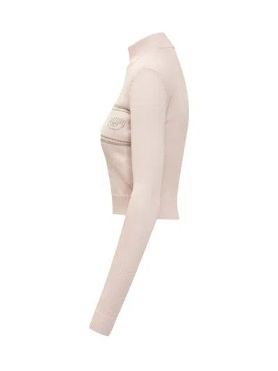 Chiara Ferragni Eye Sweater In Pink