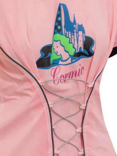 Cormio Josefine Lace-up Dress In Pink