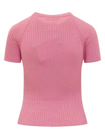 Cormio Embroidered Cotton T-shirt In Pink
