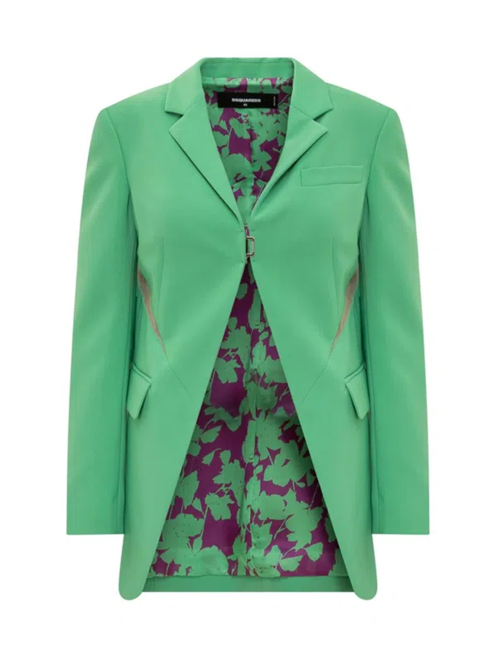 ジャケット DSQUARED2 Tulle insert blazer jacket Green Dsquared2 Tulle Insert Blazer Jacket Blazer And Suits Green