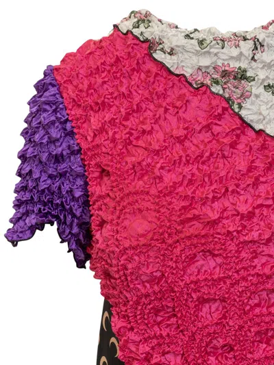 Marine Serre Popcorn Patchwork T-shirt In Multicolor