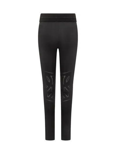 Ferragamo Logo-detail Drawstring Leggings In Black