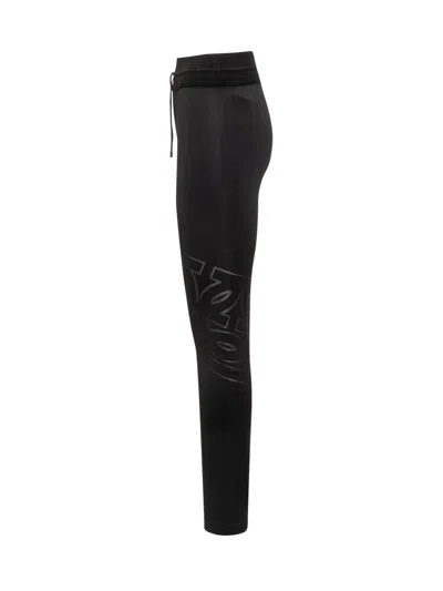 Ferragamo Logo-detail Drawstring Leggings In Black