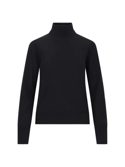 Filippa K Ribbed Turtleneck Sweater Long Sleeves In Black