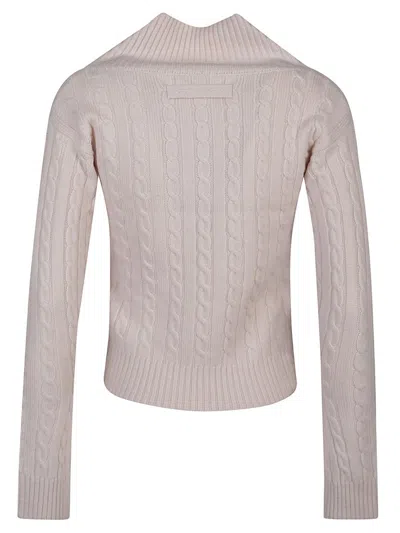 Victoria Beckham Wrap Detail Sweater In White