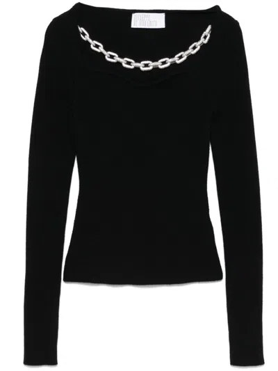 Giuseppe Di Morabito Jewel Chain Sweater In Black
