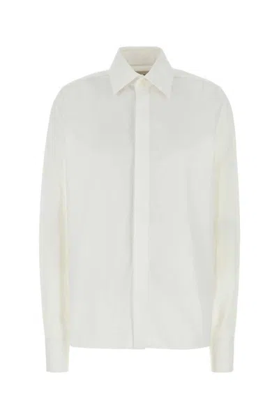 Saint Laurent Camicia In Popeline Bianco  Donna In White