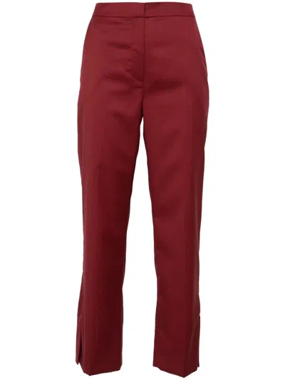Loulou Studio Burgundy Sbiru Trousers In Red