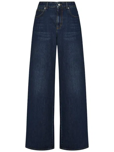 Alexander Mcqueen Jeans In Blue