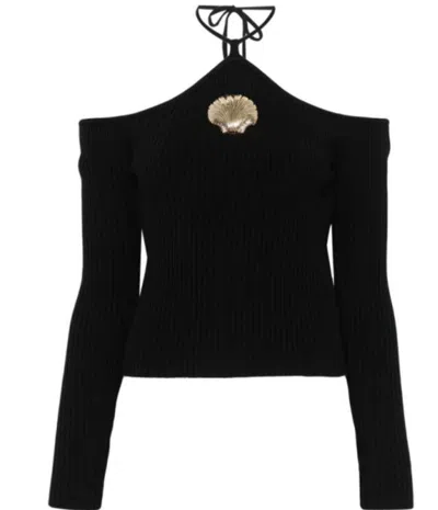 Giuseppe Di Morabito Seashell-brooch Sweater In Black