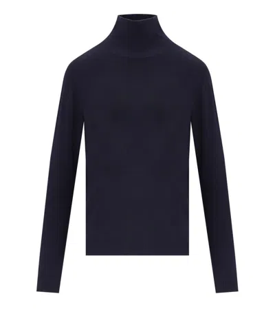 Weekend Max Mara Kiku Blue Turtleneck Jumper In Blue