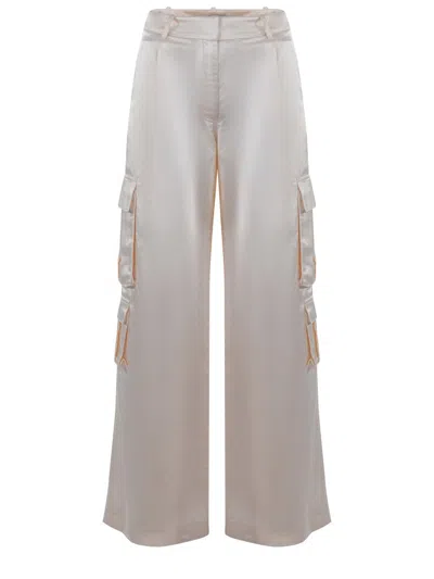 Self-portrait Cargo Pants In Beige