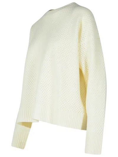 Fabiana Filippi Cream Wool Blend Sweater In Beige