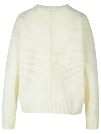 Fabiana Filippi Cream Wool Blend Sweater In Beige