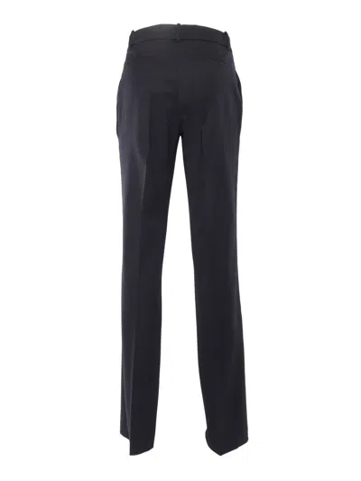 P.a.r.o.s.h Black Gabardine Trousers In Black