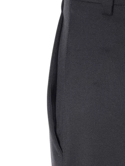 P.a.r.o.s.h Black Pants With Wide Leg And Elastic Rear Waist In Tech Fabric Woman In Black