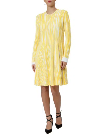 Calvin Klein Dress With Insets In Yellow