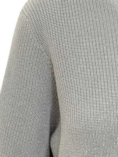 Fabiana Filippi Knitted Wool Sweater In Silver
