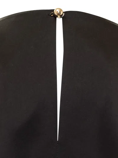 Lanvin Draped Long-sleeved Blouse In Black