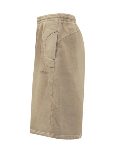 Off-white Laundry Sweatshorts In Beige