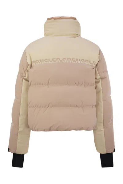 Moncler Pink And Ivory Stennes Down Jacket In Light Pink