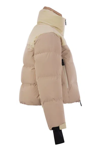 Moncler Pink And Ivory Stennes Down Jacket In Light Pink