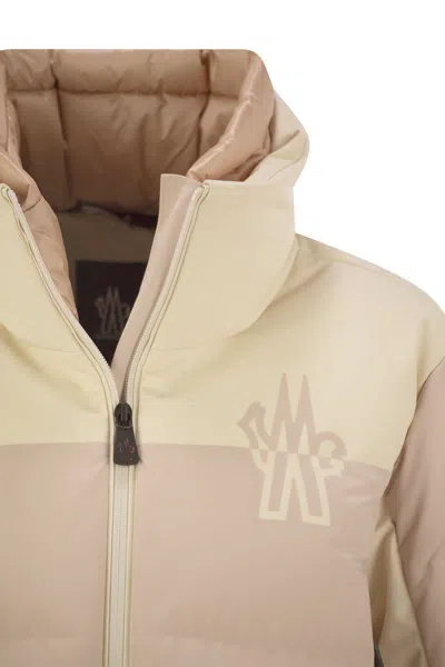 Moncler Pink And Ivory Stennes Down Jacket In Light Pink