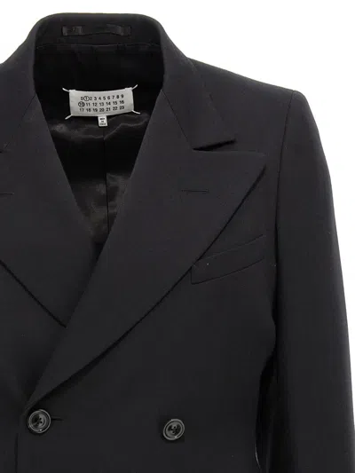 Maison Margiela Double-breasted Blazer Blazer And Suits Black In Black