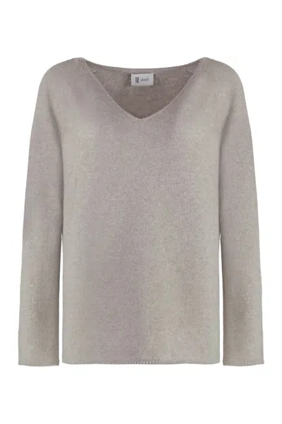 The (alphabet) The Alphabet Knit Cashmere Blend Sweater In Grey