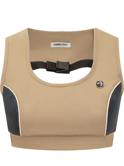 Ambush Sponge Sports Bra In Beige