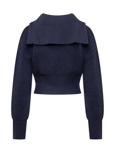 Marine Serre Sweater With Logo In Blue