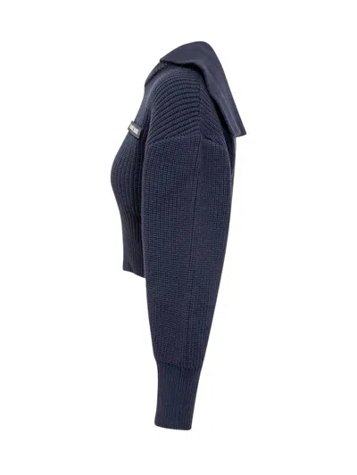 Marine Serre Sweater With Logo In Blue
