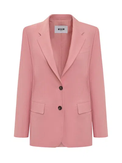Msgm Blazer In Pink