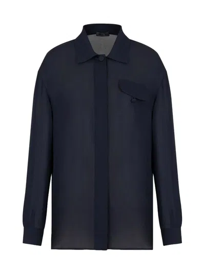 Emporio Armani Shirts Blue In Blue