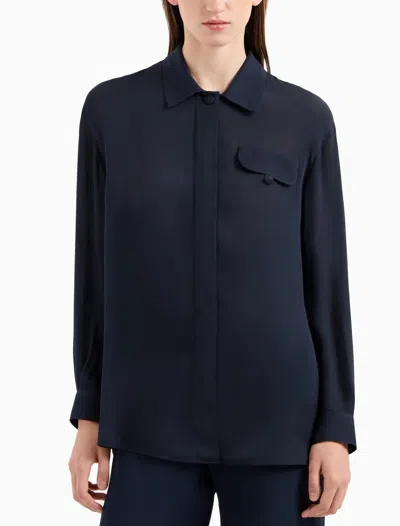 Emporio Armani Shirts Blue In Blue