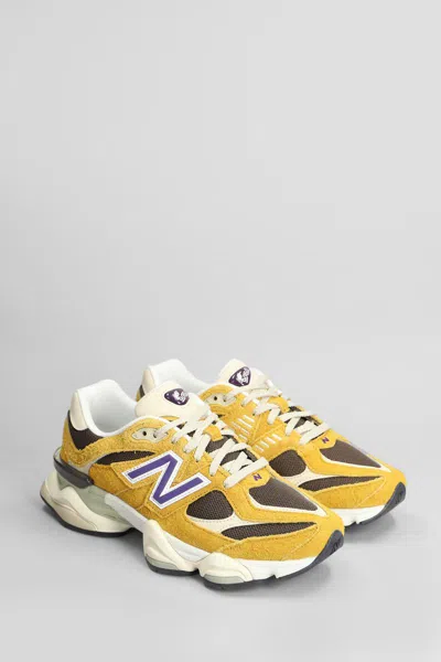 New Balance 9060 Sneakers In Yellow Suede And Fabric In Yellow