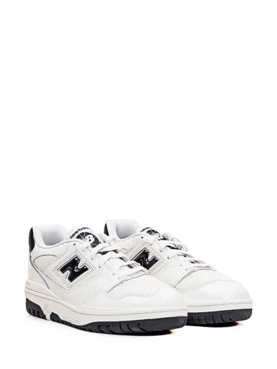 New Balance 550 Sneakers In White With Black Detail In White