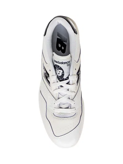 New Balance 550 Sneakers In White With Black Detail In White