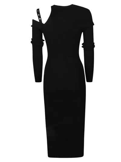 Blumarine Eyelet-embellished Cut-out Dress In Black