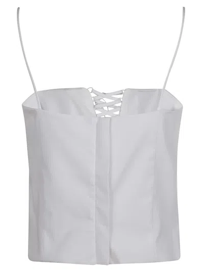 Federica Tosi Lace-up Top In White