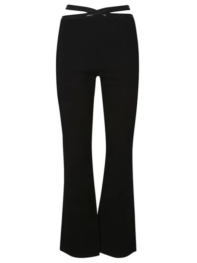 Alexander Wang T T By Alexander Wang Cross Leggings With Logo In Black