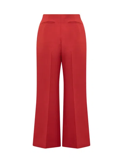 Calcaterra Flared Trousers In Red